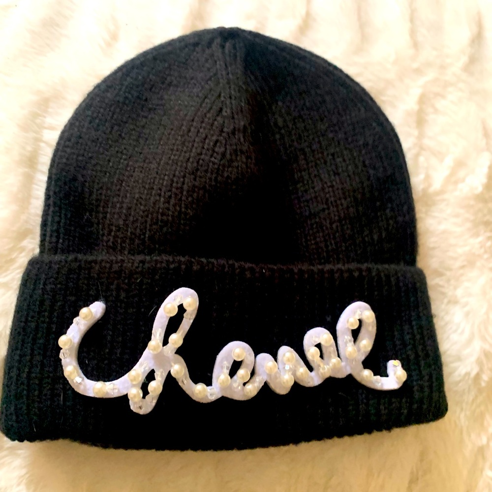 Beautiful Designed Black Winter Hat. One Size Fits All.